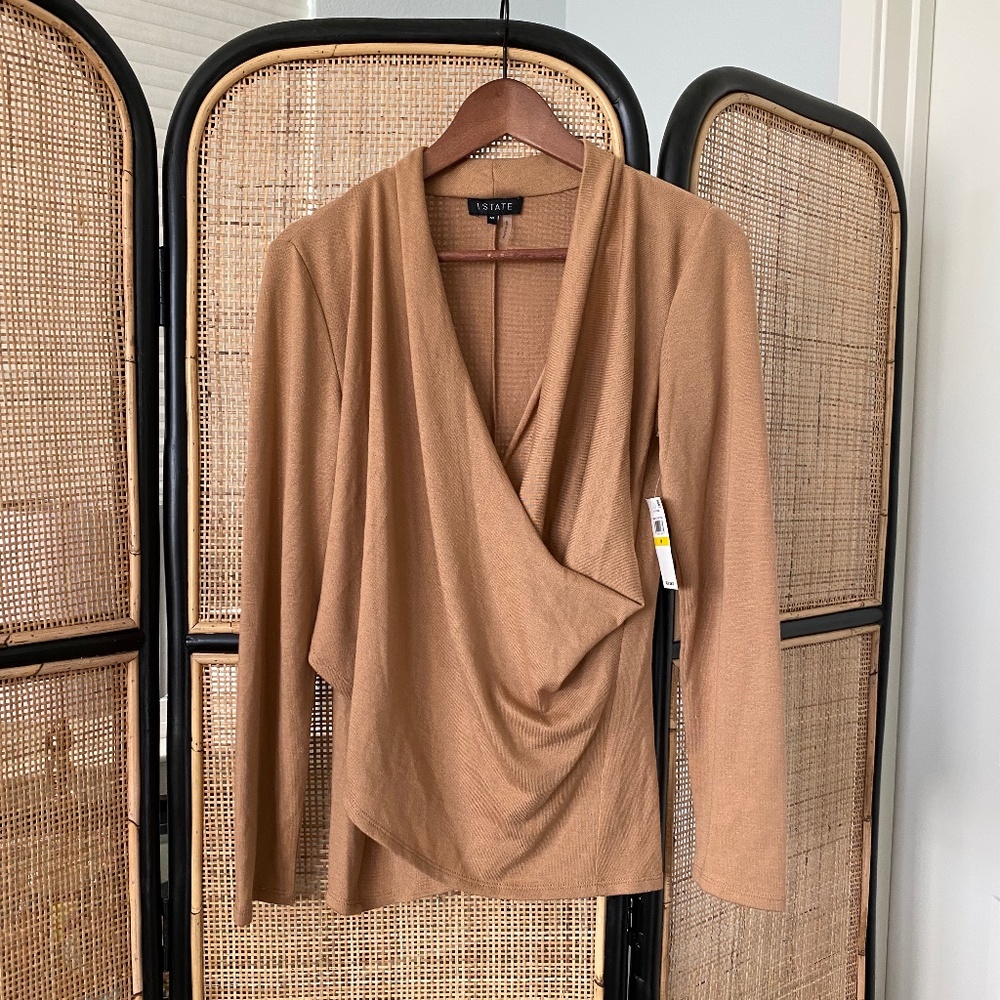 1. State - Cross-Over top - Cozy Knit Top - Size Med - New with Tags
